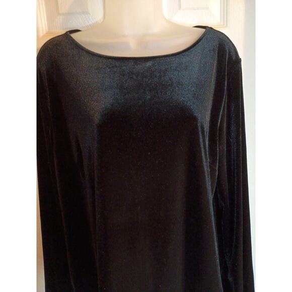The Limited Collection Black Velvet Top Lace Hem Sz XL Holiday Festive... - Picture 2 of 11
